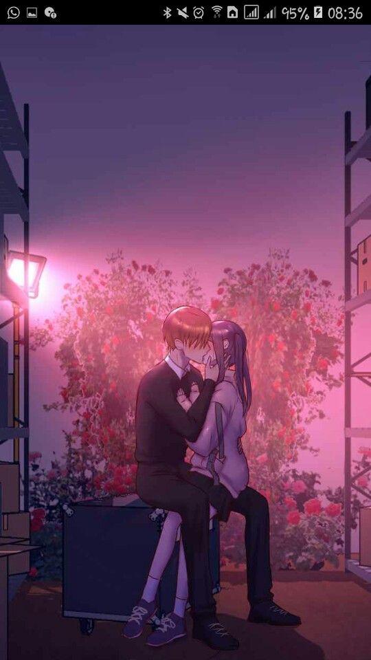 Gambar Pose Anime Gambar Anime Di Cium Dua Orang