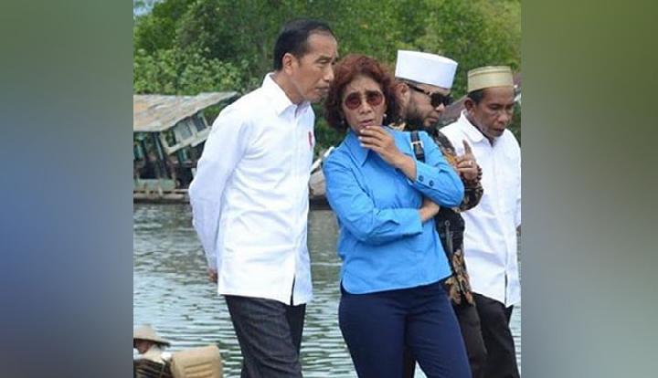 Gambar Presiden Jokowi Gambar Menteri Susi