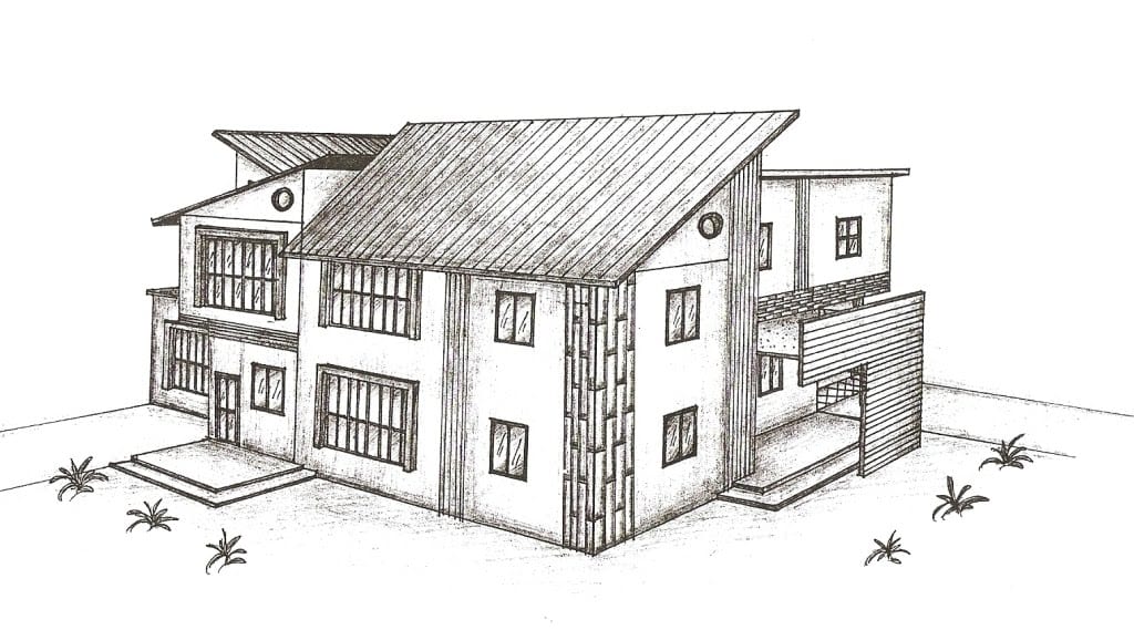 Gambar Sketsa Bangunan
