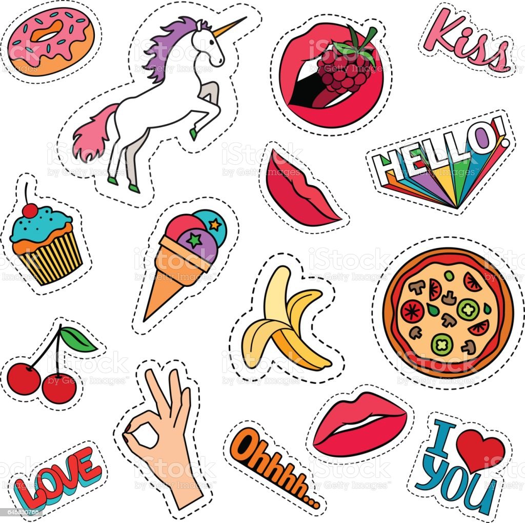Gambar Stiker Makanan Lucu