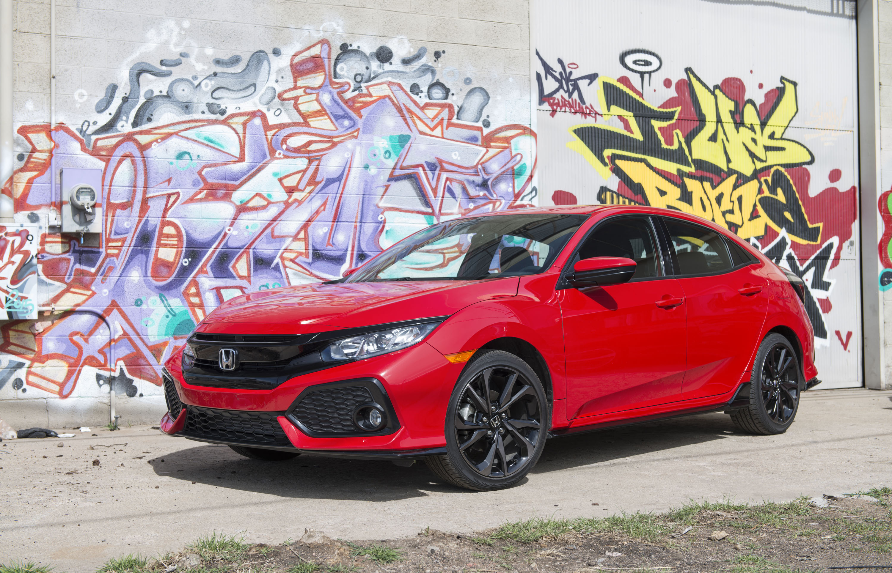 Graffiti Honda Civic Background