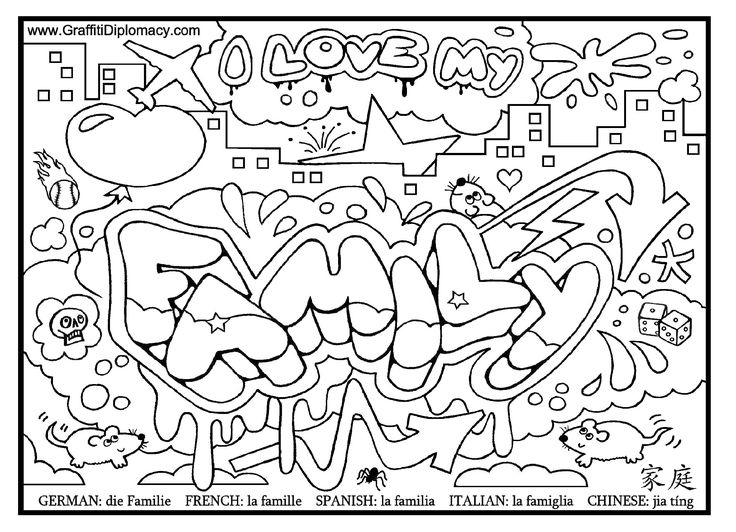 Graffiti Pictures To Colour In