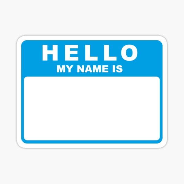 Graffiti Stickers Hello My Name Is