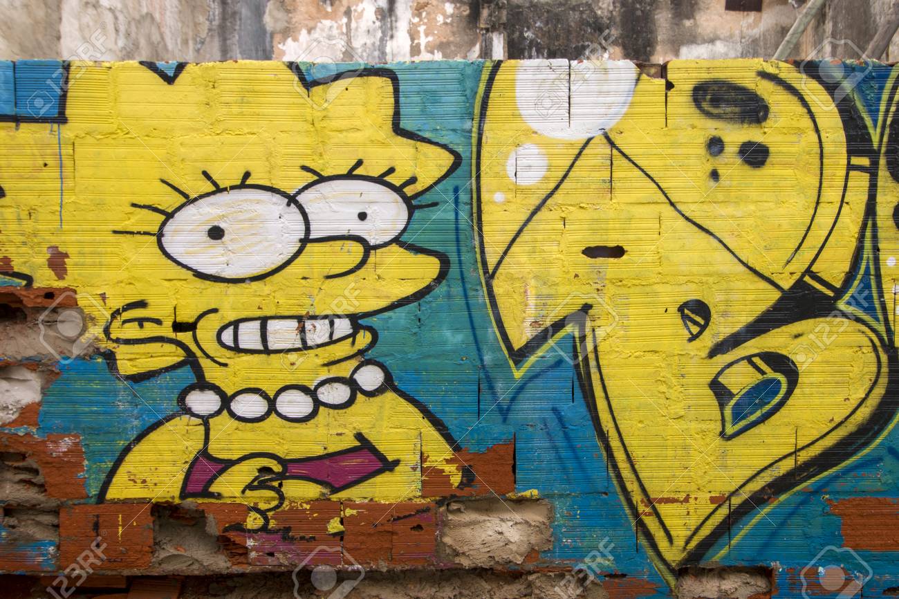 Graffiti The Simpsons Wall