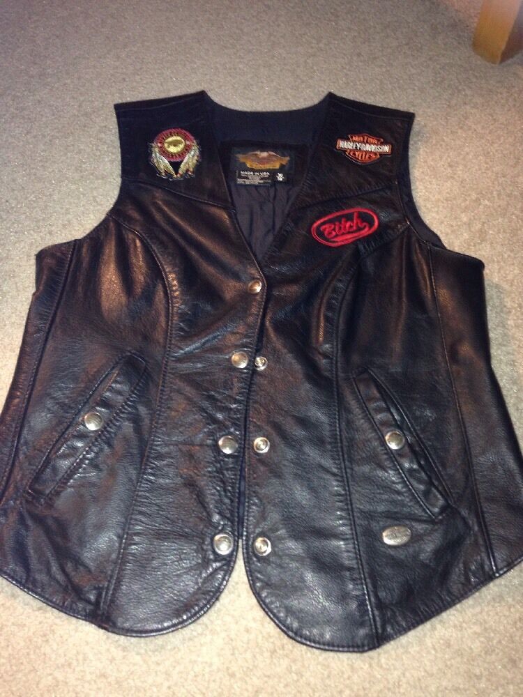 Harley Davidson Leather Vest Ebay