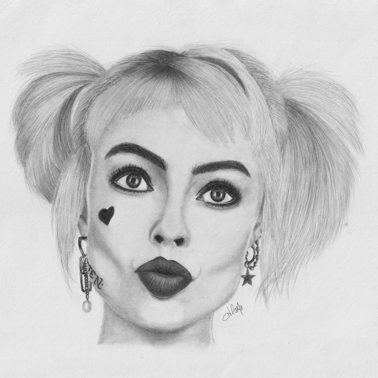 Harley Quinn Pencil Drawings