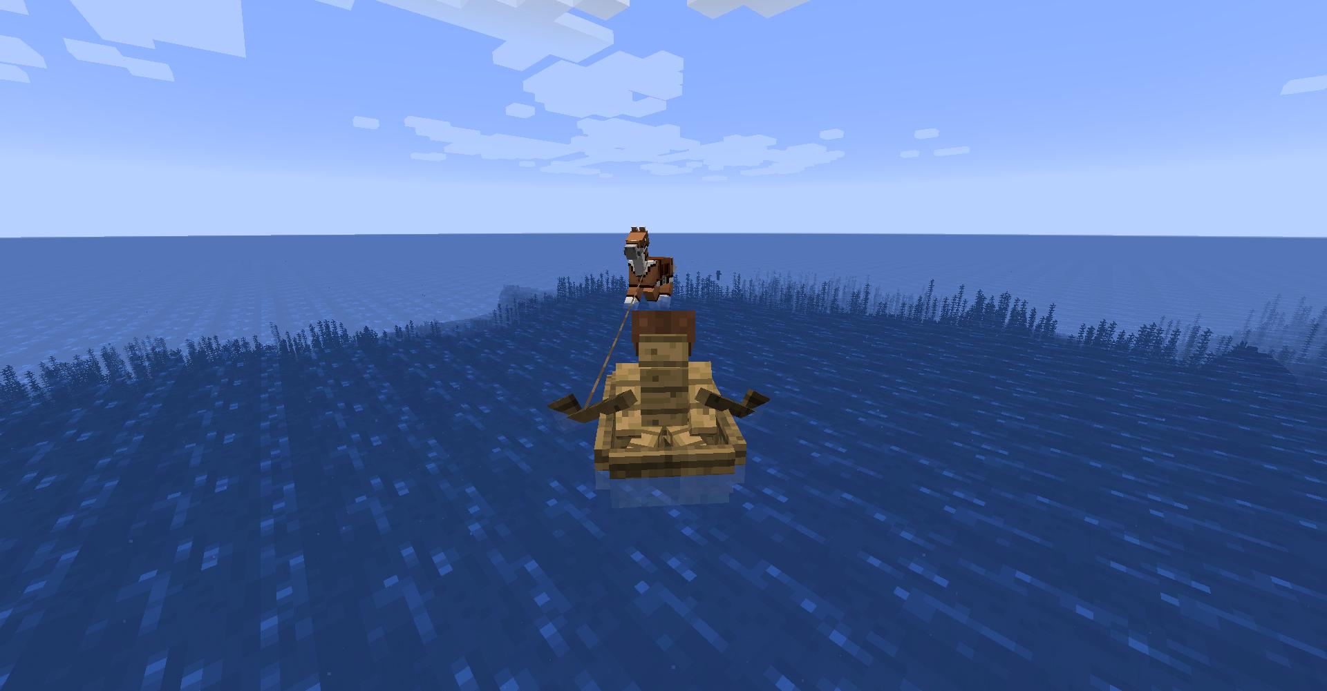 How To Get A Donkey In A Boat Minecraft