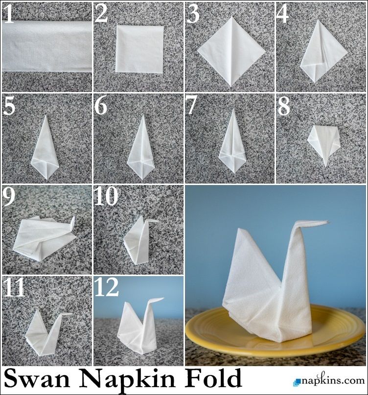 How To Make Swan Out Of Napkin