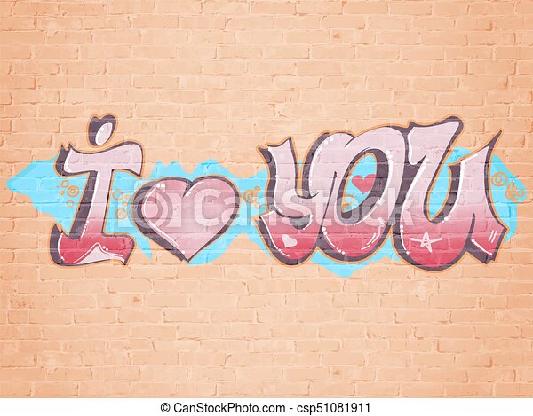 I Love You Graffiti Drawings
