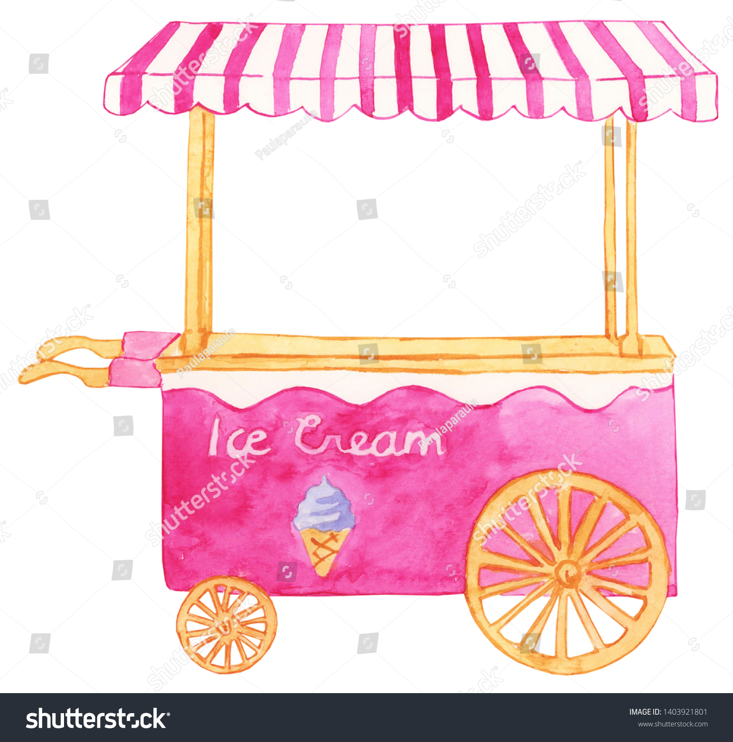 Ice Cream Cart Clipart