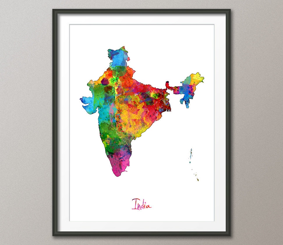 Indien Umrisskarte