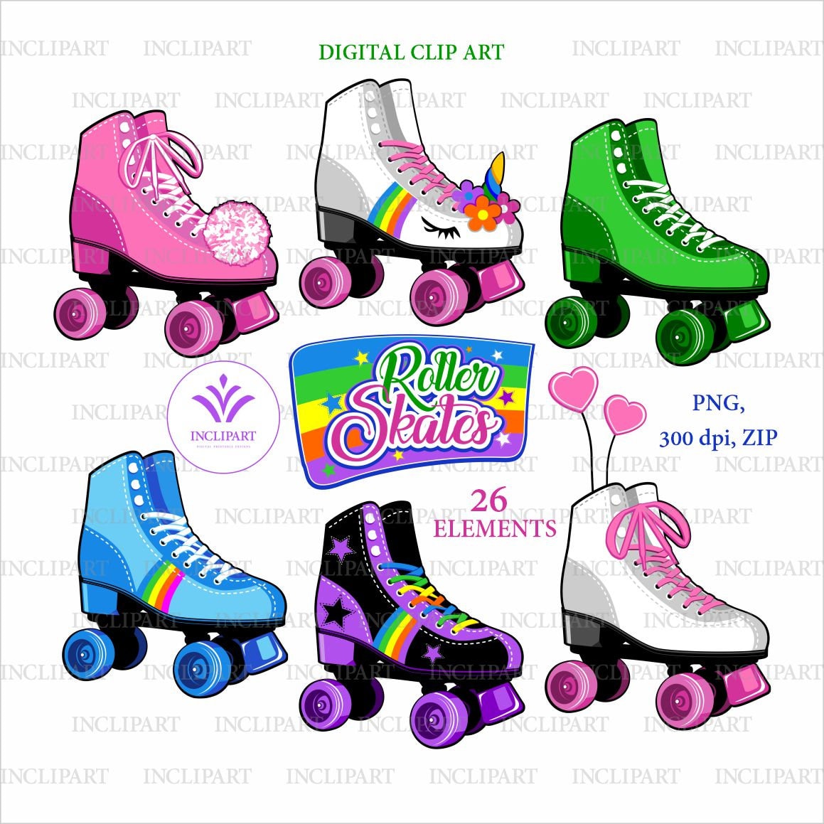 Inline Skates Clipart