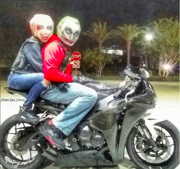 Joker And Harley Quinn Motorcycle Helmets