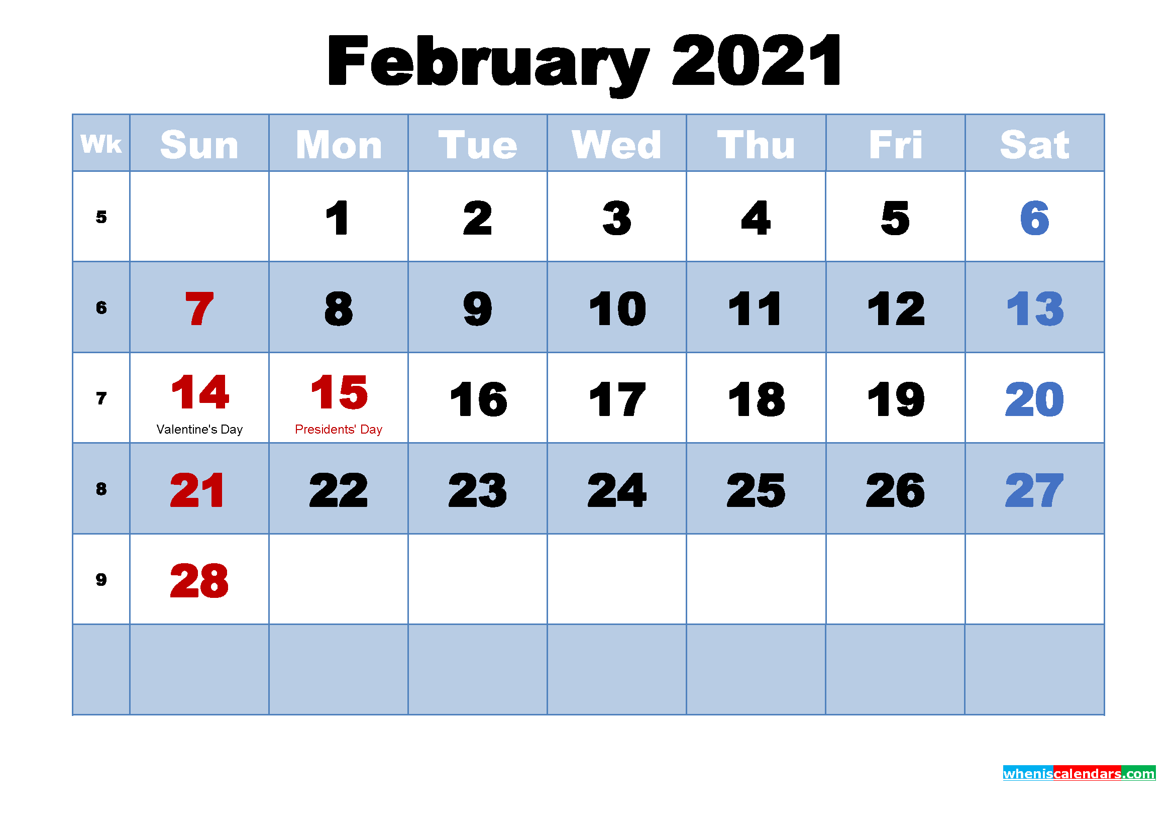 Kalender Februari 2020