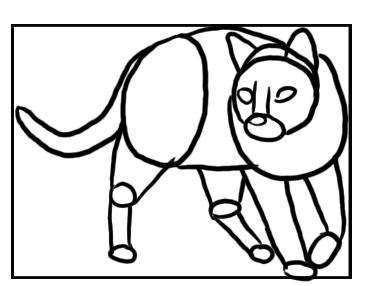 Katze Skizze Einfach