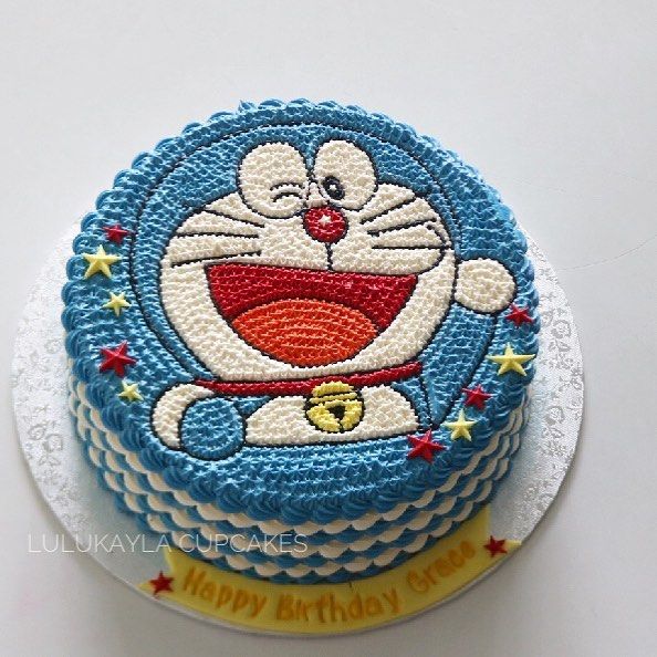 Kue Tart Gambar Doraemon