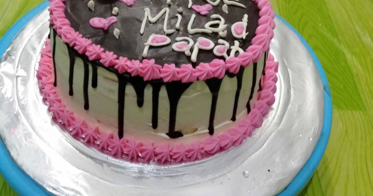 Kue Ulang Tahun Warna Pink Ungu