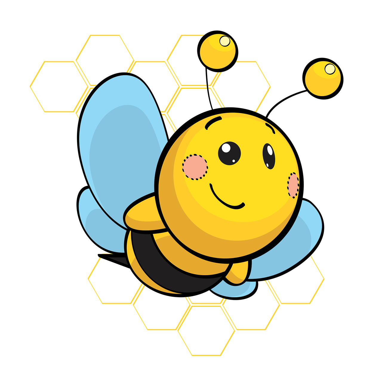 Lebah Kartun Png
