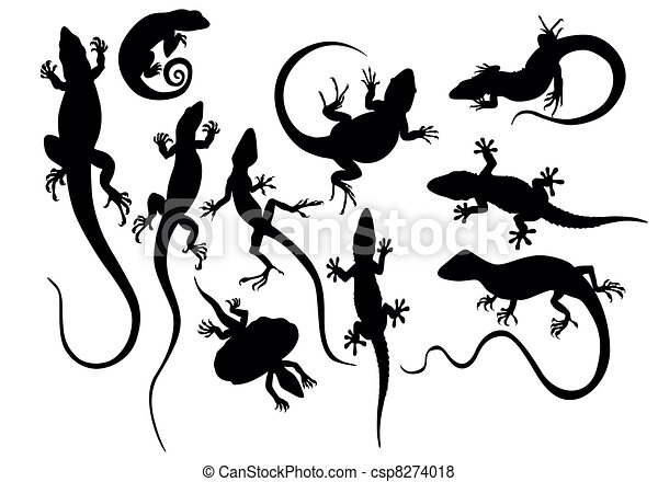 Lizard Silhouette Clip Art