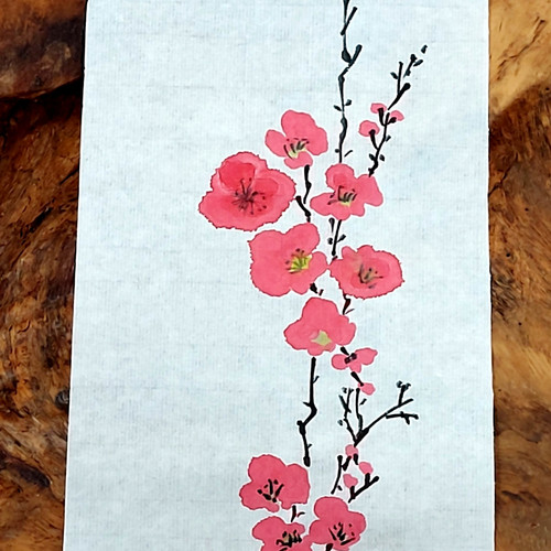 Lukisan Bunga Sakura Jepang
