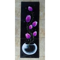 Lukisan Bunga Tulip Di Kanvas