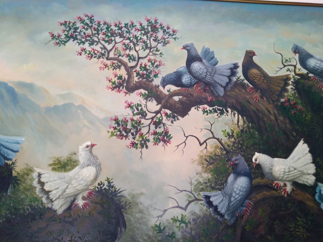Lukisan Burung Merpati