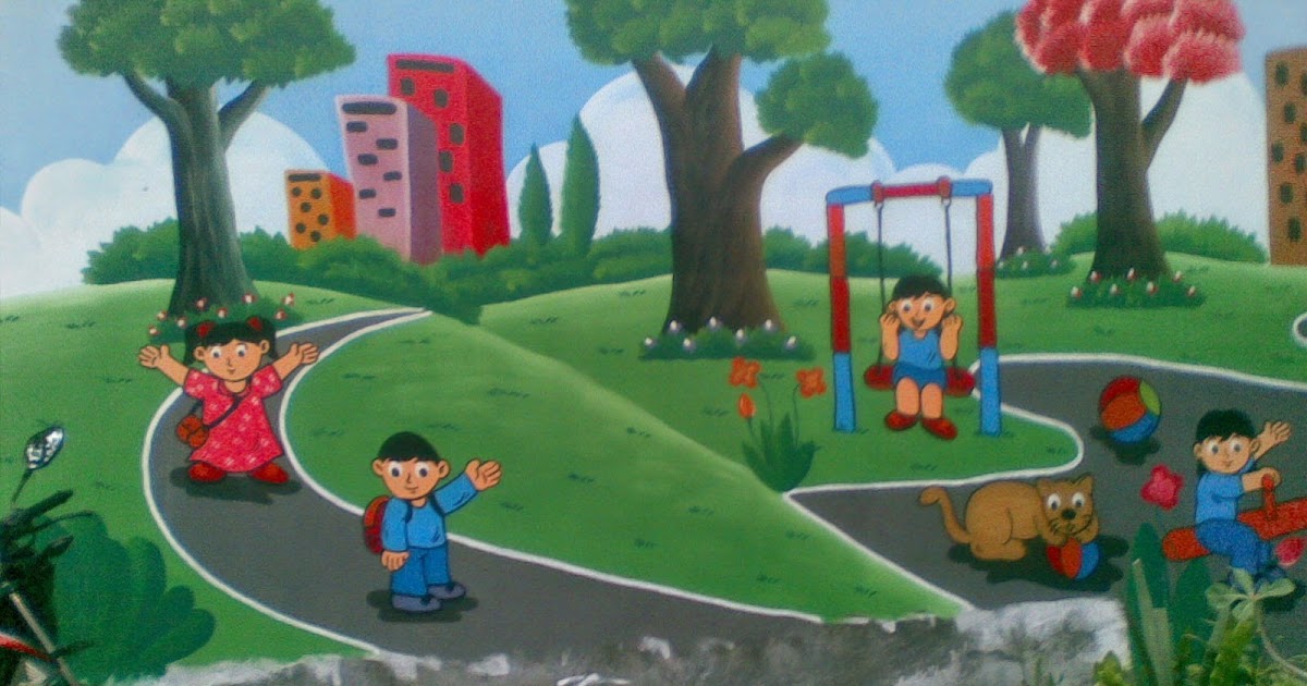 Lukisan Dinding Sekolah Dasar