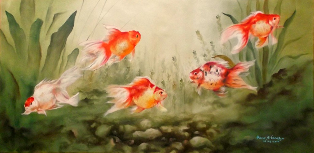 Lukisan Ikan Dalam Akuarium
