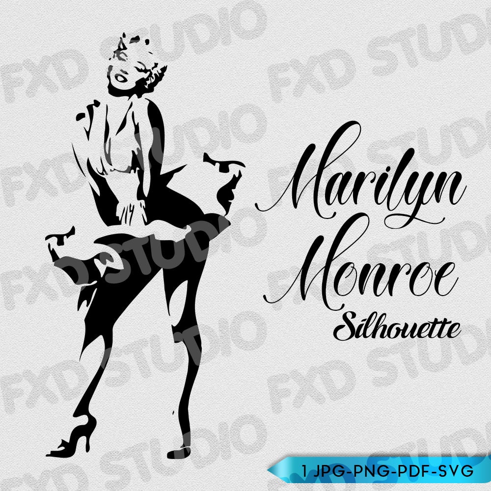 Marilyn Monroe Silhouette Vector