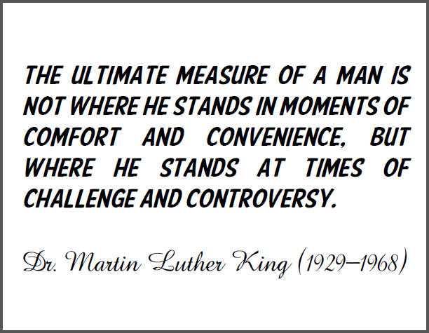 Martin Luther King Quotes The Ultimate Measure Of A Man