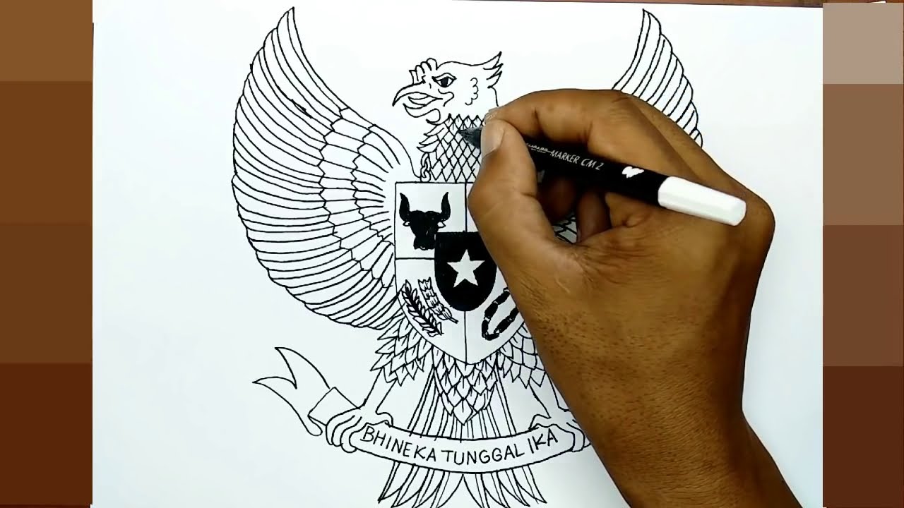 Menggambar Burung Garuda