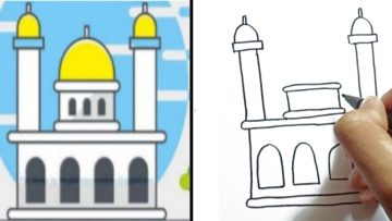 Menggambar Masjid Dengan Mudah