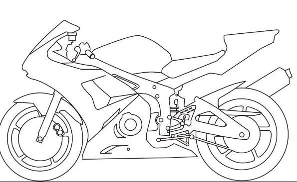Menggambar Sepeda Motor