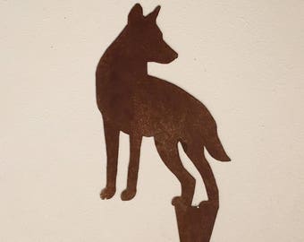 Metal Coyote Silhouette