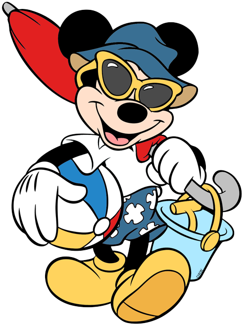 Mickey Mouse Beach Clipart