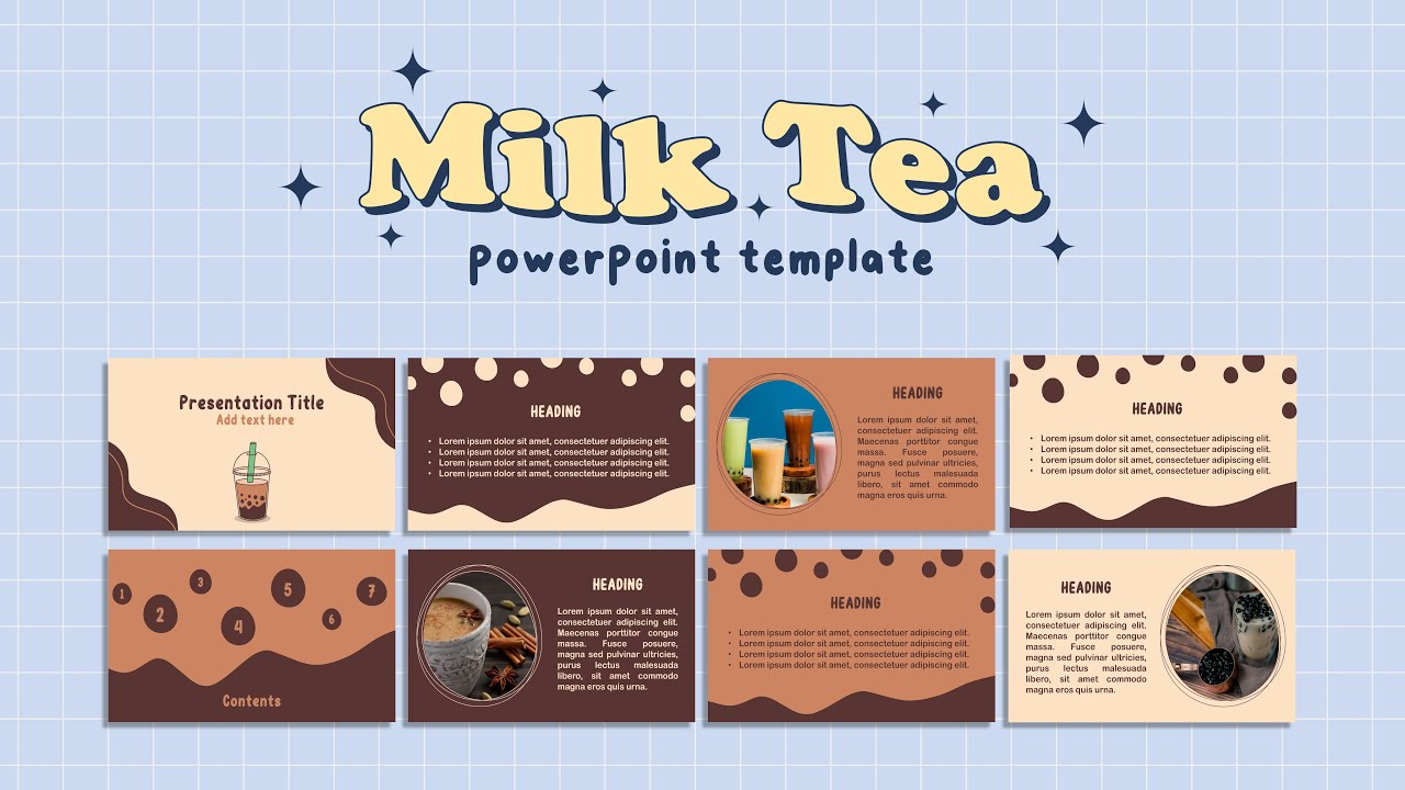 Milk Themed Powerpoint Template