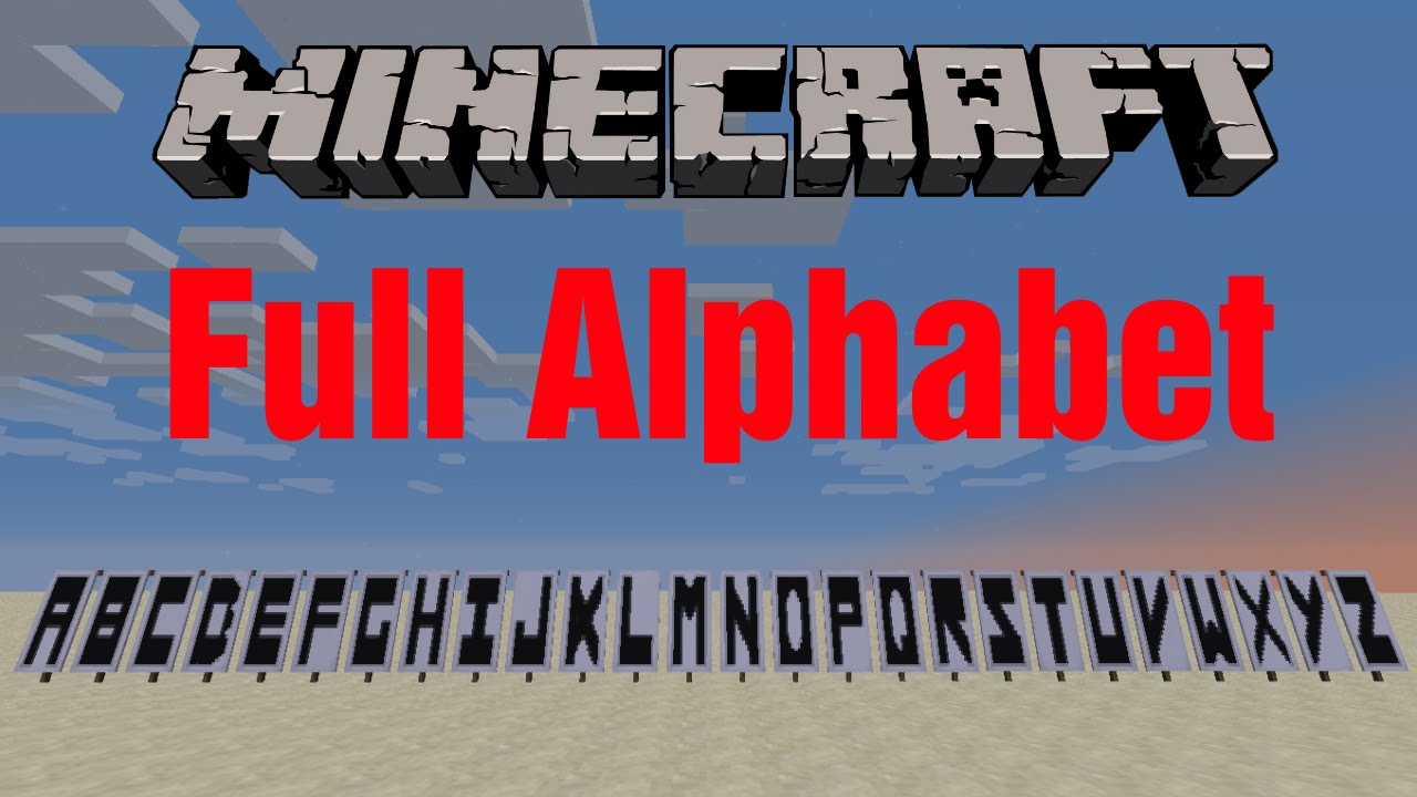 Minecraft Banner Alphabet