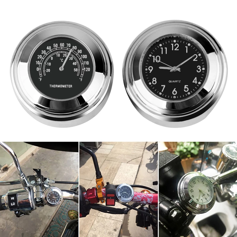 Motorcycle Clock And Thermometer