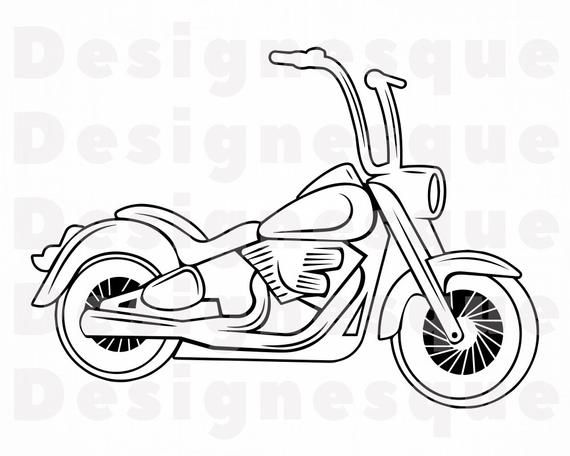 Motorcycle Drawings Clip Art