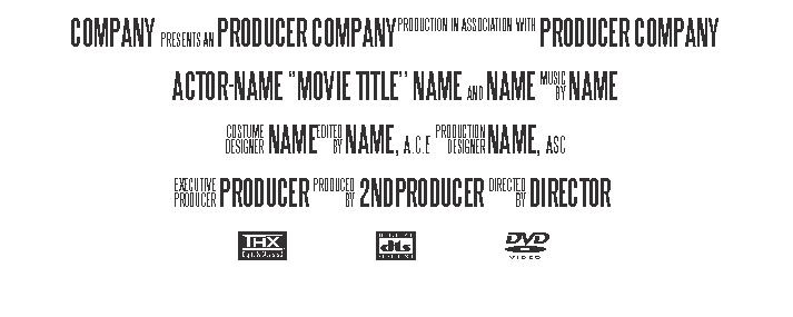 Movie Text Template