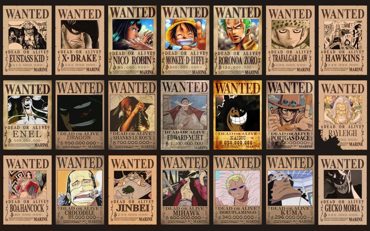 One Piece Wanted Poster Wallpaper Hd