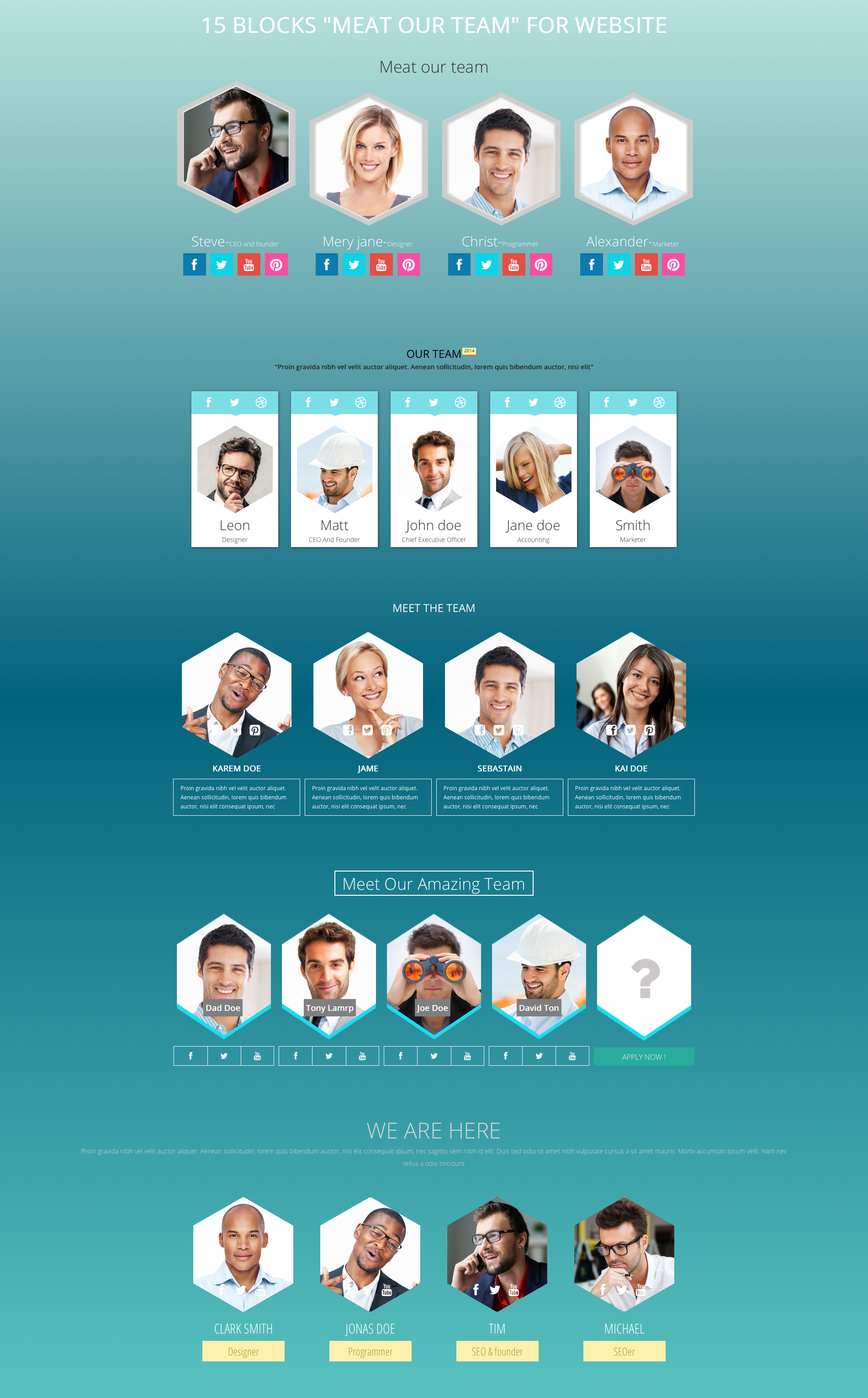 Our Team Html Template