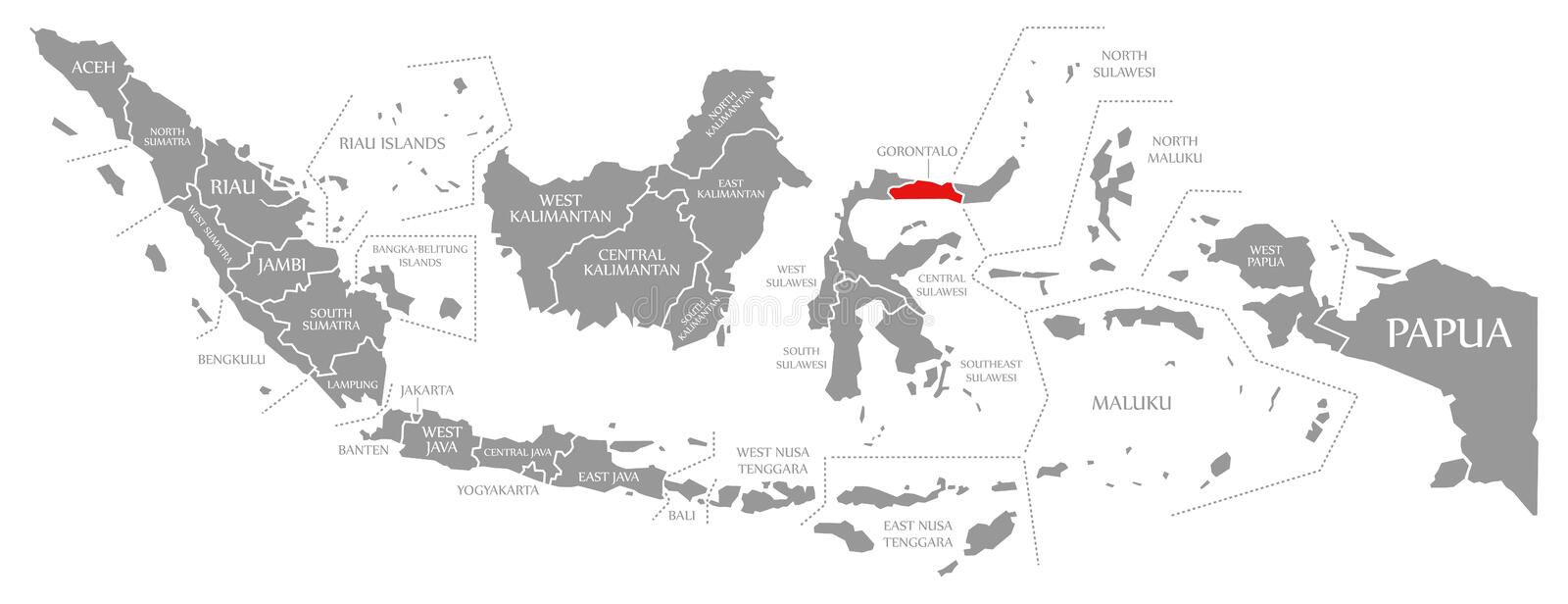 Peta Indonesia Tanpa Warna