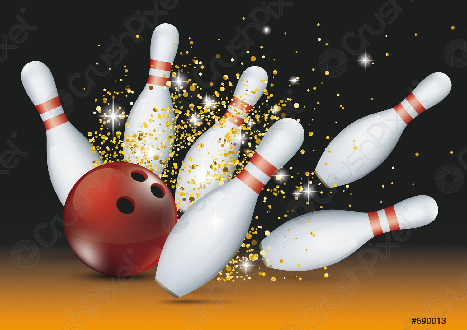 Picture Of Bowling Pins And Ball