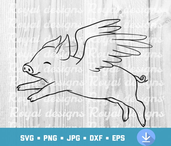 Pig Flying Clipart