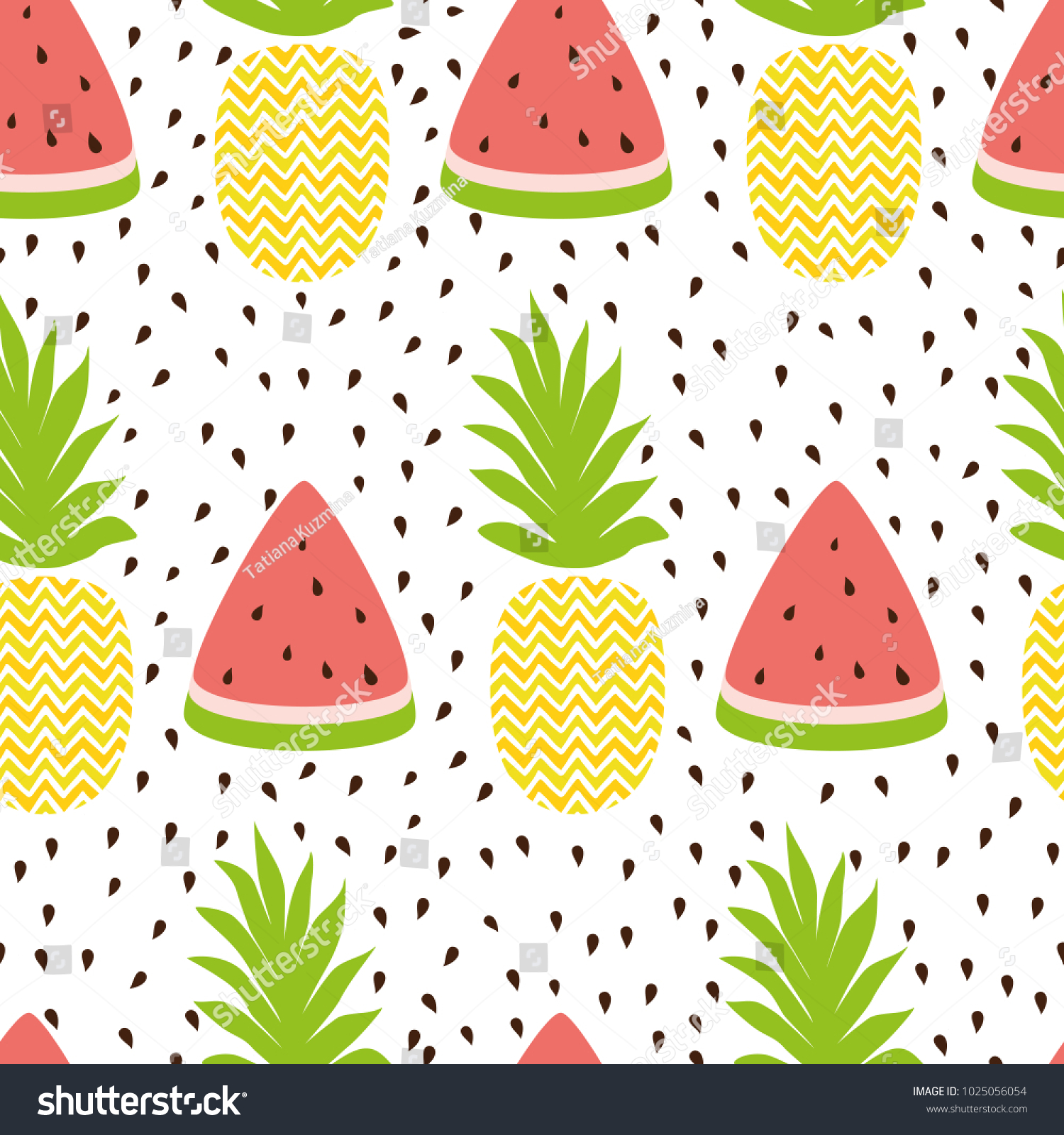 Pineapple And Watermelon Wallpaper