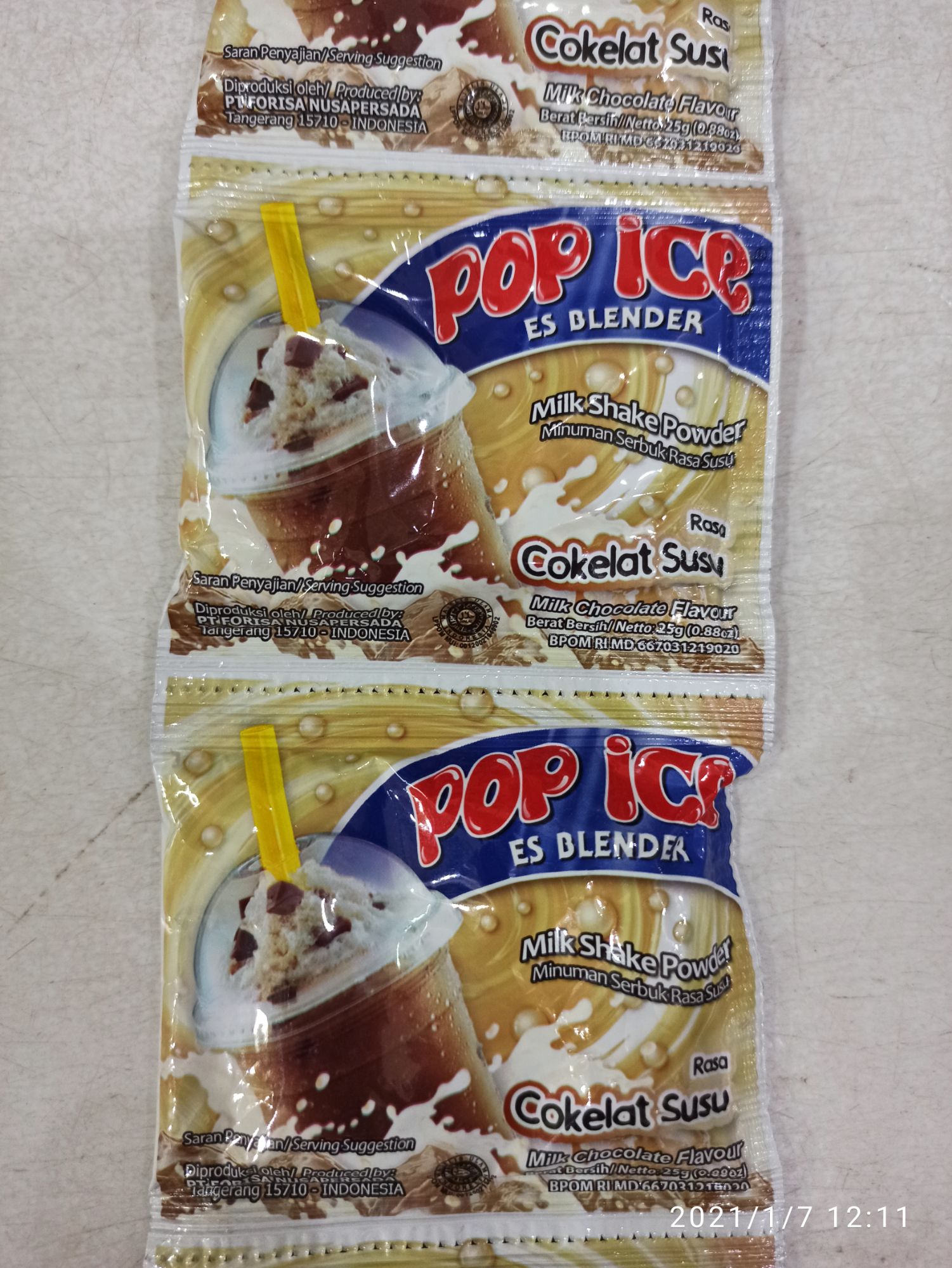 Pop Ice Coklat Susu