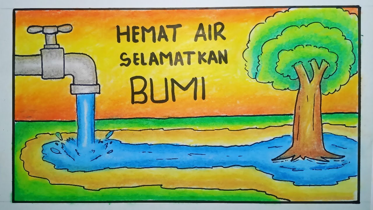 Poster Hemat Air Simple