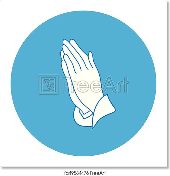 Praying Hands Vector Art Free