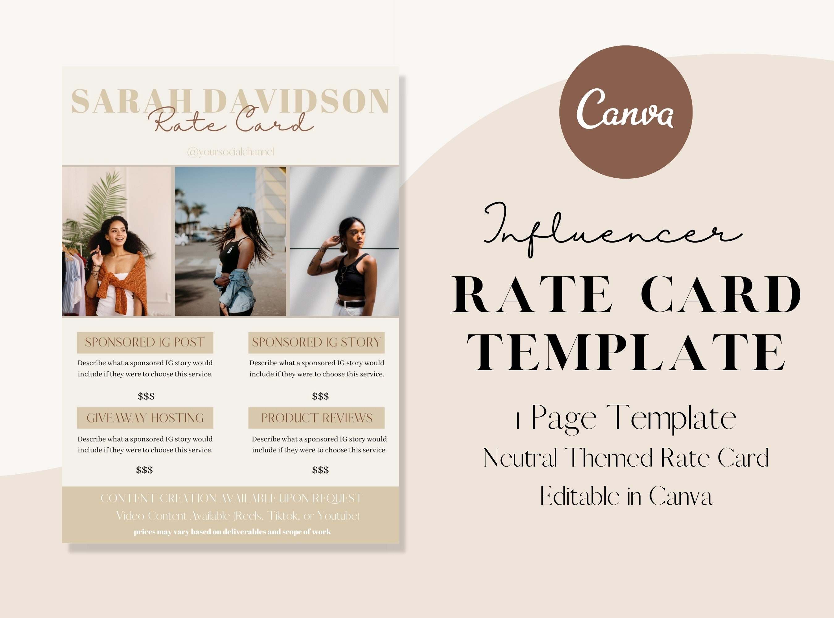 Rate Card Template